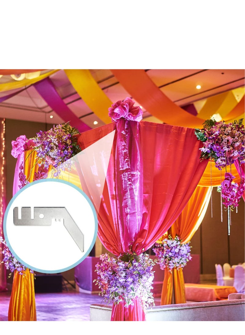 SOLARAE Double Crossbar Hanger, Pipe and Drape Backdrop Stand Kit Double Backdrop Stand, Pipe and Drape Accessories Crossbar Valance Hangers for Backdrop Wedding Decoration - Image 4