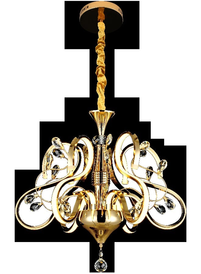 Hummer Golden chandelier, the lighting color is yellow 