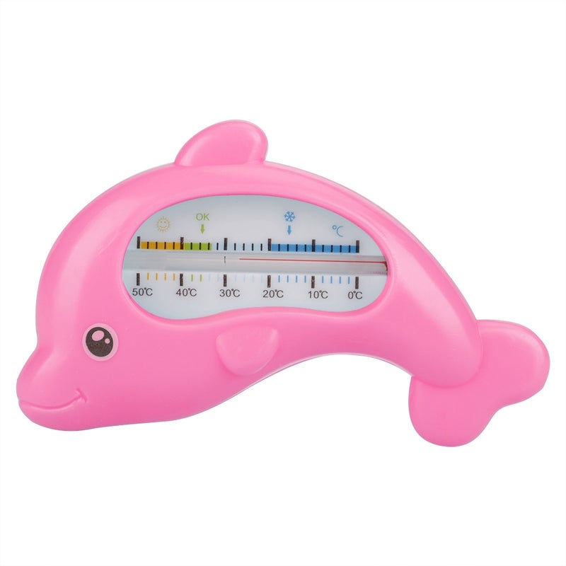 Baby Water Thermometer Infants Bathing Cute Animal Thermometers Safety Bath Care(Pink Dolphin) - Image 1