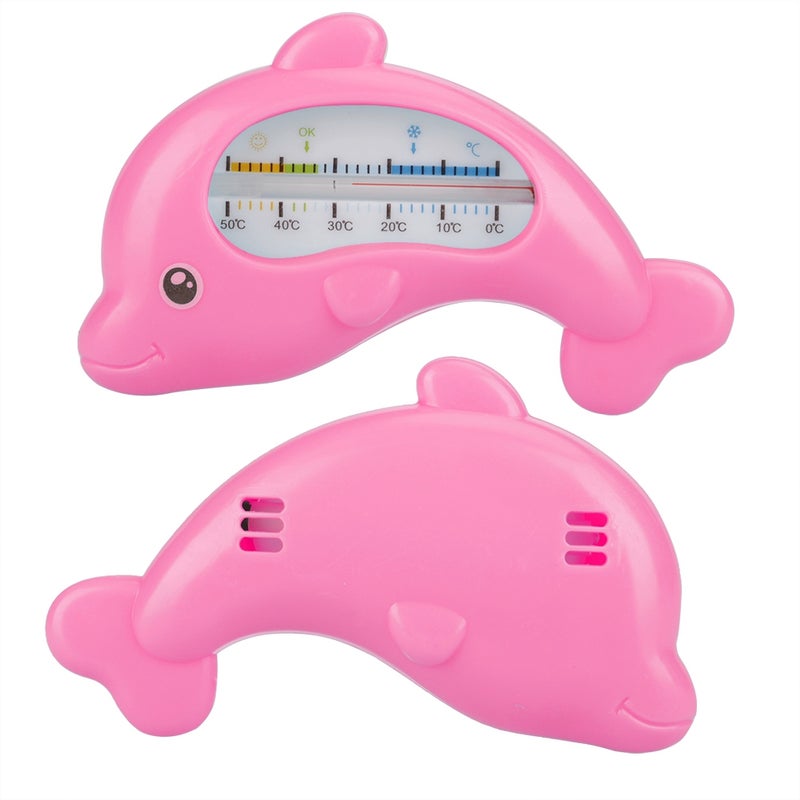 Baby Water Thermometer Infants Bathing Cute Animal Thermometers Safety Bath Care(Pink Dolphin) - Image 4