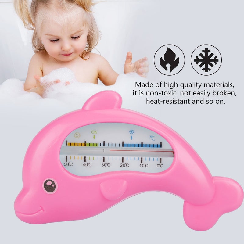 Baby Water Thermometer Infants Bathing Cute Animal Thermometers Safety Bath Care(Pink Dolphin) - Image 2