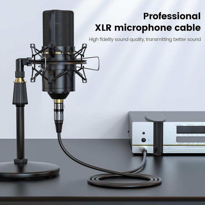 MOSWAG XLR Female Cable 10M/32.8FT,6.35mm TRS Jack Instrument Cable, Mic Speaker cable for Audio Sound Consoles, Power Amplifier, instrument Cord - Image 3