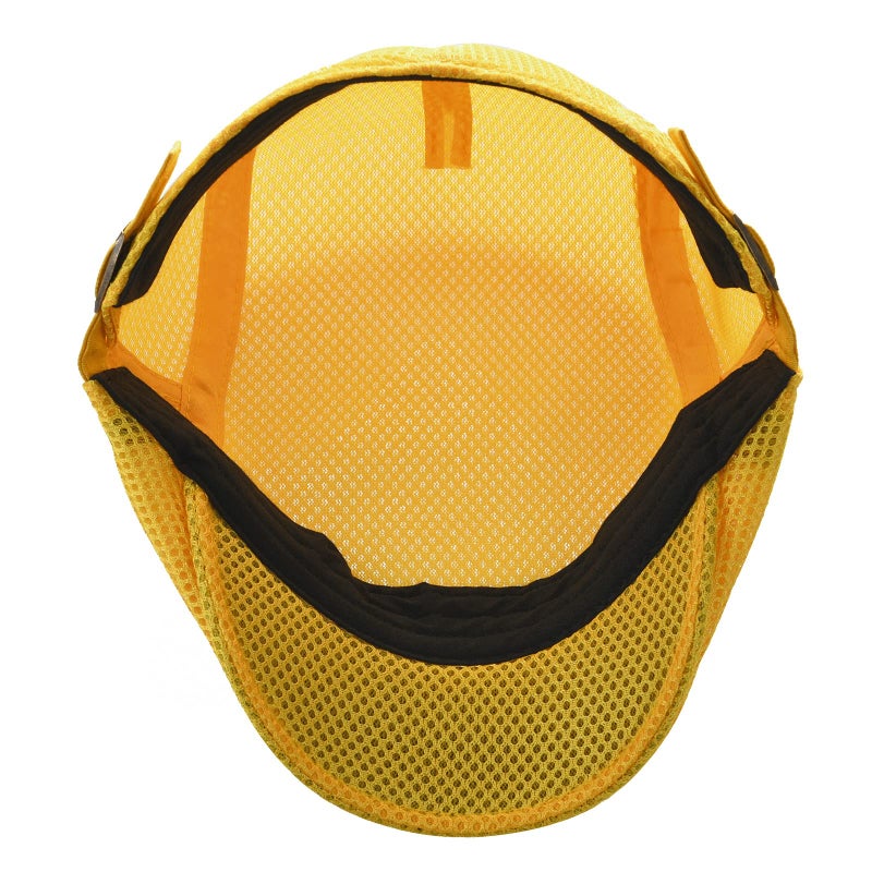 VOBOOM Men Breathable Mesh Summer Hat Adjustable Newsboy Beret Ivy Cabbie Flat Cap (Yellow) - Image 5