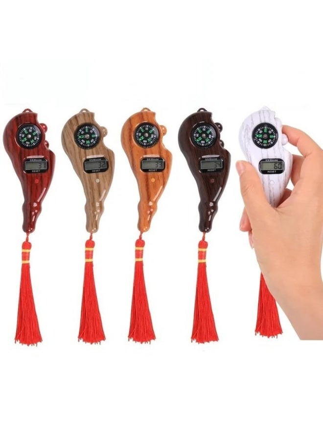 خاتم تسبيح 2040A بوصلة سادة لامع بنور – تصميم أنيق وعملي للذكر والدعاء