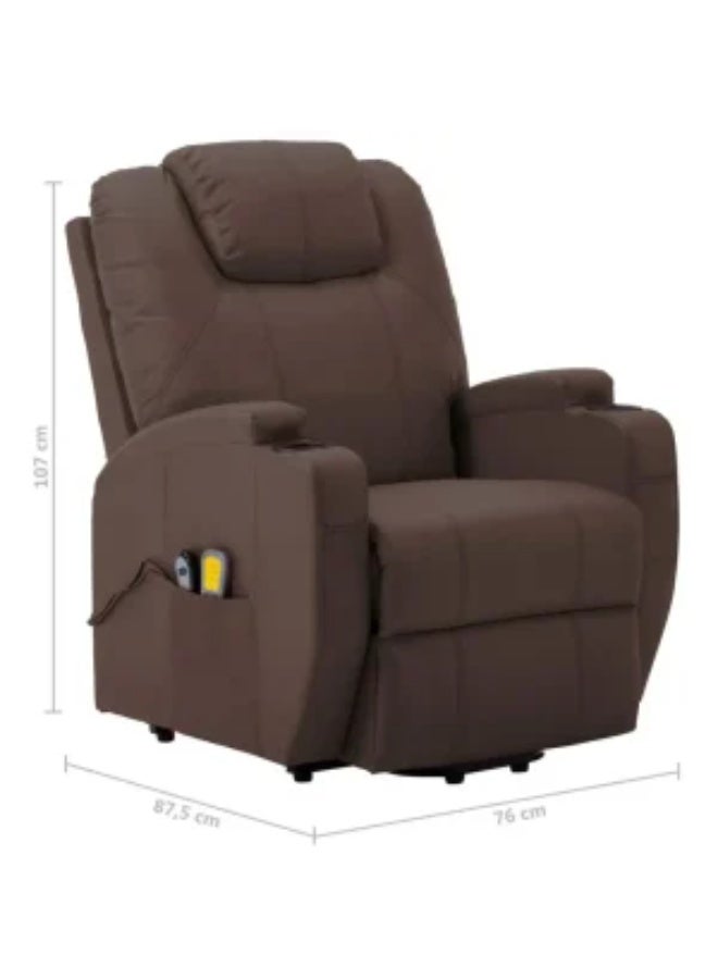 فيداكسل كرسي تدليك قائم من فيدا إكس إل، بني اللون، مصنوع من الجلد الصناعي، قابل للتعديل كهربائياً - Image 4