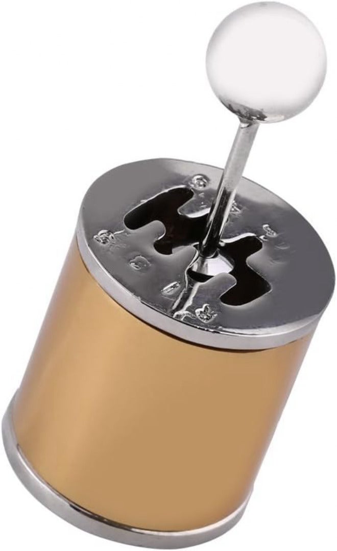 GLOGLOW Nan Car Shifter Keyring, Polished Metal Creative Gear Shift Key Chain for Car Enthusiasts with 6 Speed Functionality Handmade Materials (Gold) - Image 1
