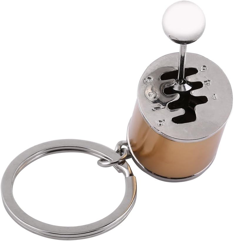 GLOGLOW Nan Car Shifter Keyring, Polished Metal Creative Gear Shift Key Chain for Car Enthusiasts with 6 Speed Functionality Handmade Materials (Gold) - Image 5