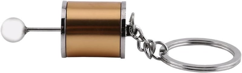GLOGLOW Nan Car Shifter Keyring, Polished Metal Creative Gear Shift Key Chain for Car Enthusiasts with 6 Speed Functionality Handmade Materials (Gold) - Image 4