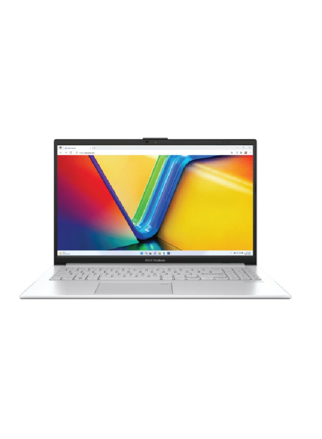 ASUS VivoBook Go Laptop With 15.6-inch Full HD (1920x1080) Display,Core i3-N305 Processor/8GB RAM DDR4/256GB SSD/DOS(Without Windows)/Intel UHD 600 Graphics/ English/Arabic Cool Silver - Image 1