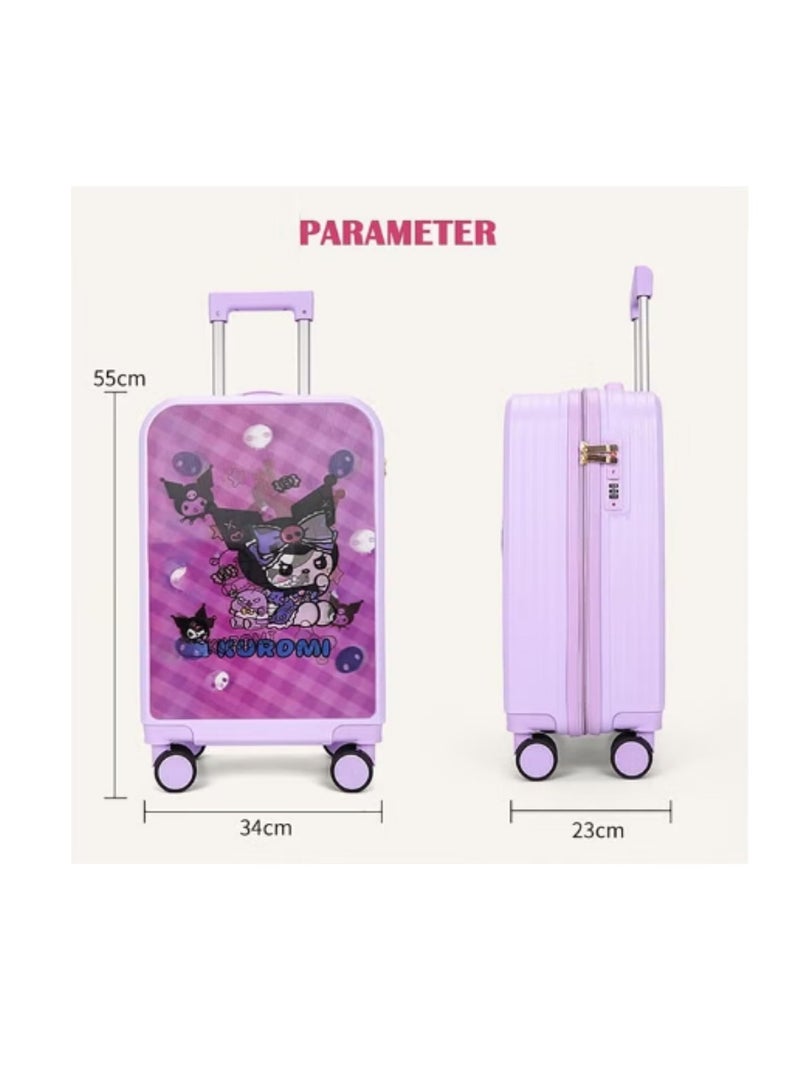 Kids Luggage, 20" Carry on Suitcase with Universal wheels and 3D Transform Pattern Sticker , Travel Luggage, Lightweight Carry On Luggage, Trolley Luggage for Children Toddlers（Vertical）  - Image 2