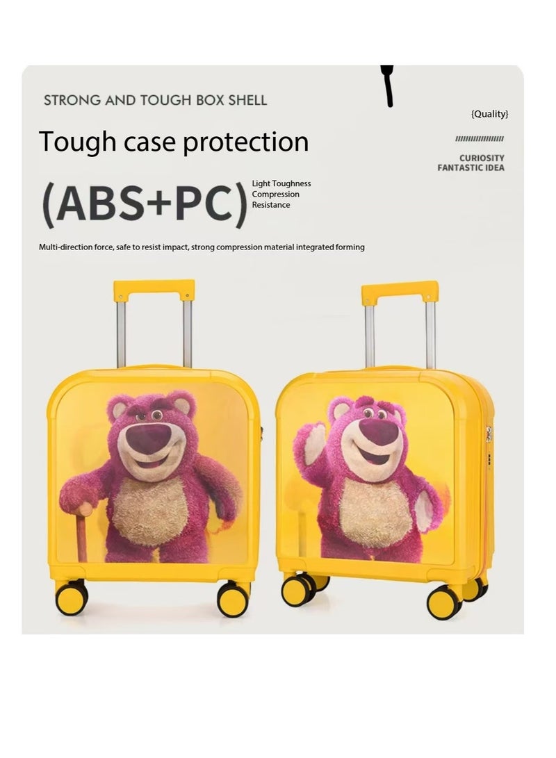 Kids Luggage, 20" Carry on Suitcase with Universal wheels and 3D Transform Pattern Sticker , Travel Luggage, Lightweight Carry On Luggage, Trolley Luggage for Children Toddlers（Vertical）  - Image 5