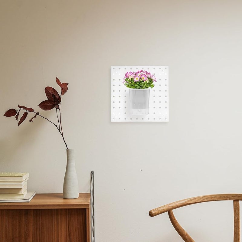 White Pegboard Display Stand Large Wall Mount Tool Storage Organizer Panel - Image 3