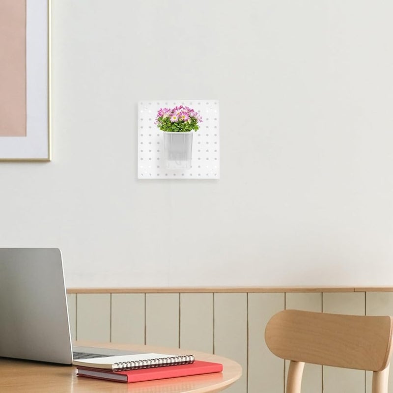 White Pegboard Display Stand Large Wall Mount Tool Storage Organizer Panel - Image 5