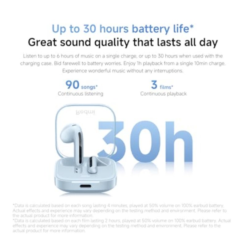 Redmi Buds 6 Active Wireless Earbuds, 14.2mm Dynamic Driver, Clear Call with Dual Mic, Bluetooth 5.4, 30-Hour Battery Life, Lightweight Design Pink - Image 5