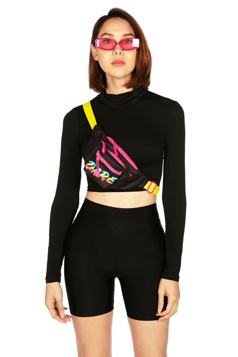 Tipsy Elves Black DARE Fanny Pack (Size One Size, Black) - Image 4