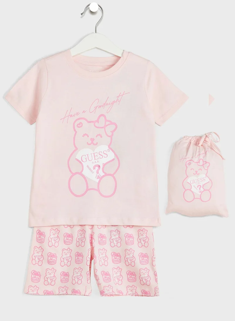 GUESS Kids Bear Print T-Shirt & Shorts Set