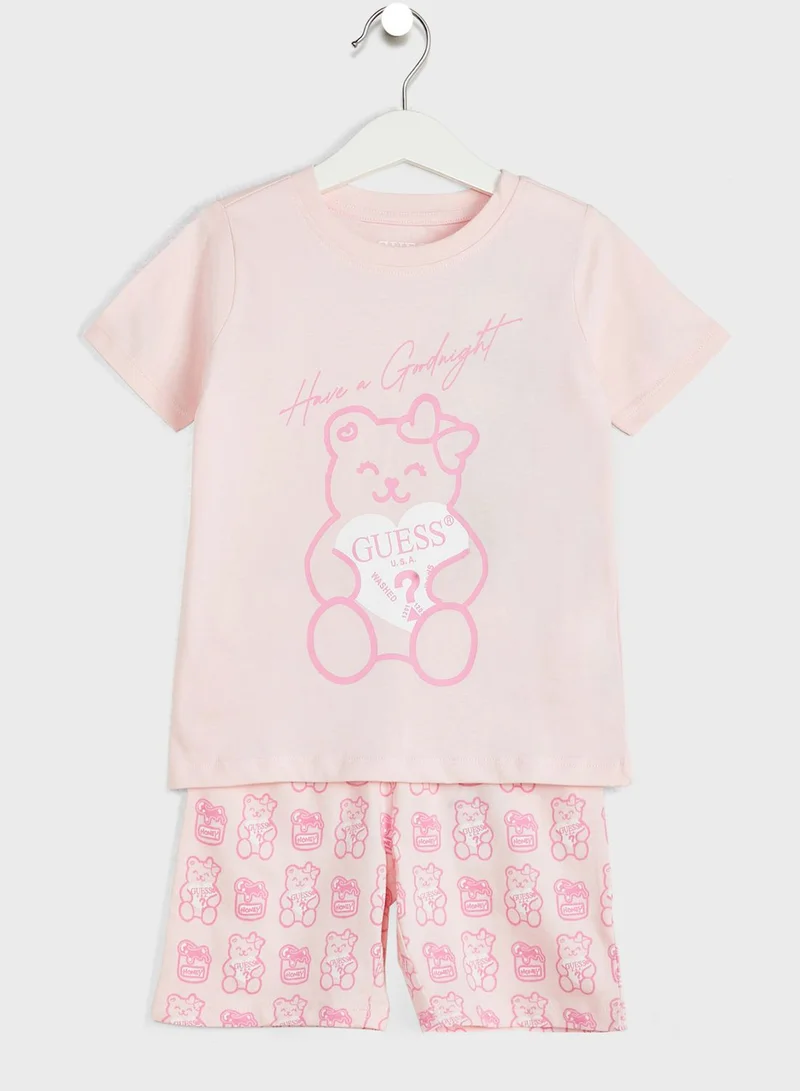 GUESS Kids Bear Print T-Shirt & Shorts Set