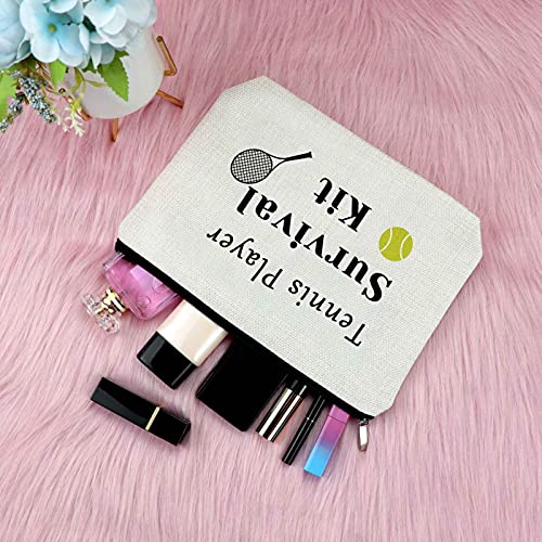 Sfodiary Tennis Gifts for Women Tennis Player Gift Makeup Bag Tennis Lover Gift for Friends Inspirational Gift for Tennis Girl Cosmetic Bag Tennis Team Gift Tennis Coach Gift Christmas Birthday Graduation Gift - Image 4