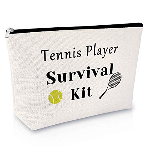 Sfodiary Tennis Gifts for Women Tennis Player Gift Makeup Bag Tennis Lover Gift for Friends Inspirational Gift for Tennis Girl Cosmetic Bag Tennis Team Gift Tennis Coach Gift Christmas Birthday Graduation Gift - Image 1