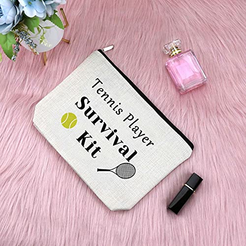 Sfodiary Tennis Gifts for Women Tennis Player Gift Makeup Bag Tennis Lover Gift for Friends Inspirational Gift for Tennis Girl Cosmetic Bag Tennis Team Gift Tennis Coach Gift Christmas Birthday Graduation Gift - Image 3