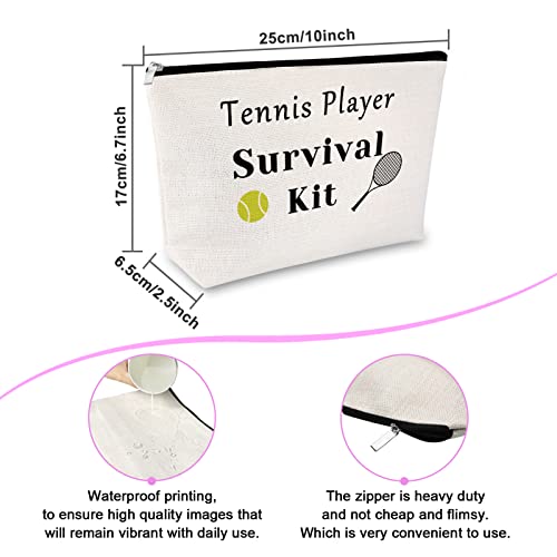 Sfodiary Tennis Gifts for Women Tennis Player Gift Makeup Bag Tennis Lover Gift for Friends Inspirational Gift for Tennis Girl Cosmetic Bag Tennis Team Gift Tennis Coach Gift Christmas Birthday Graduation Gift - Image 2