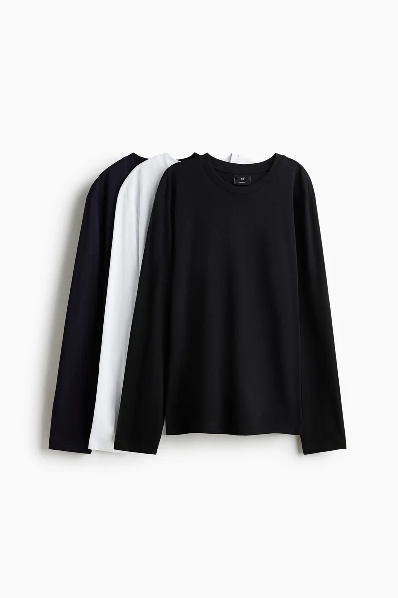 H&M 3-pack jersey tops Regular Fit