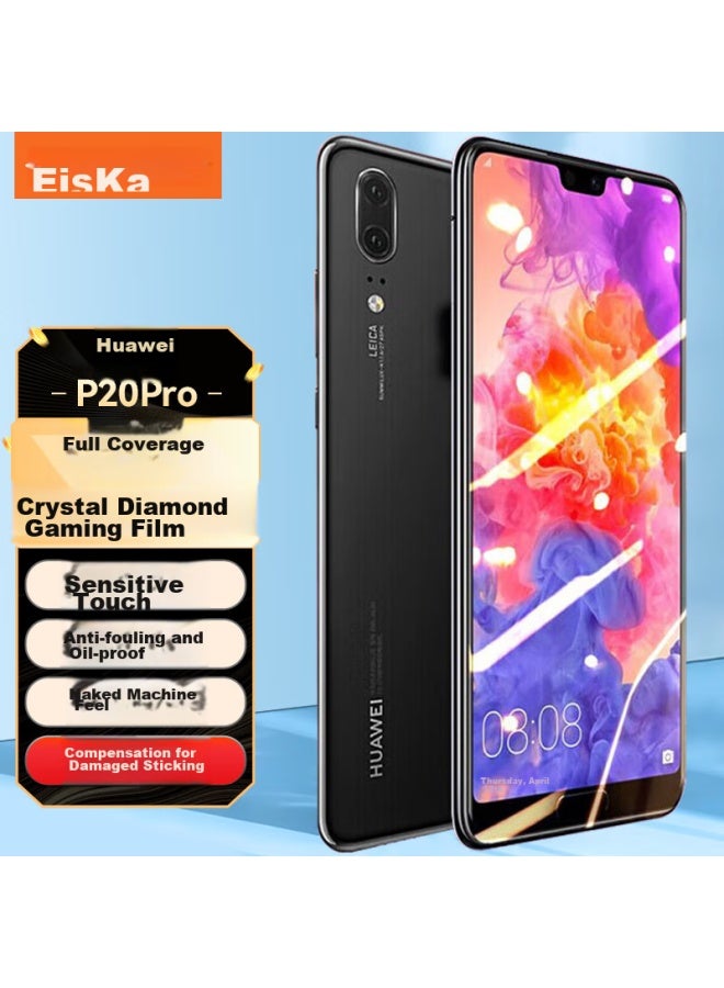 ISKA Yisika Tempered Glass Screen Protector For Huawei P20 Pro, Full Coverage, Shatterproof Edge, P20 Pro Phone Film, Hd Anti-scratch Anti-drop Low Fingerprint Protective Glass, Jm342 Black - Image 1