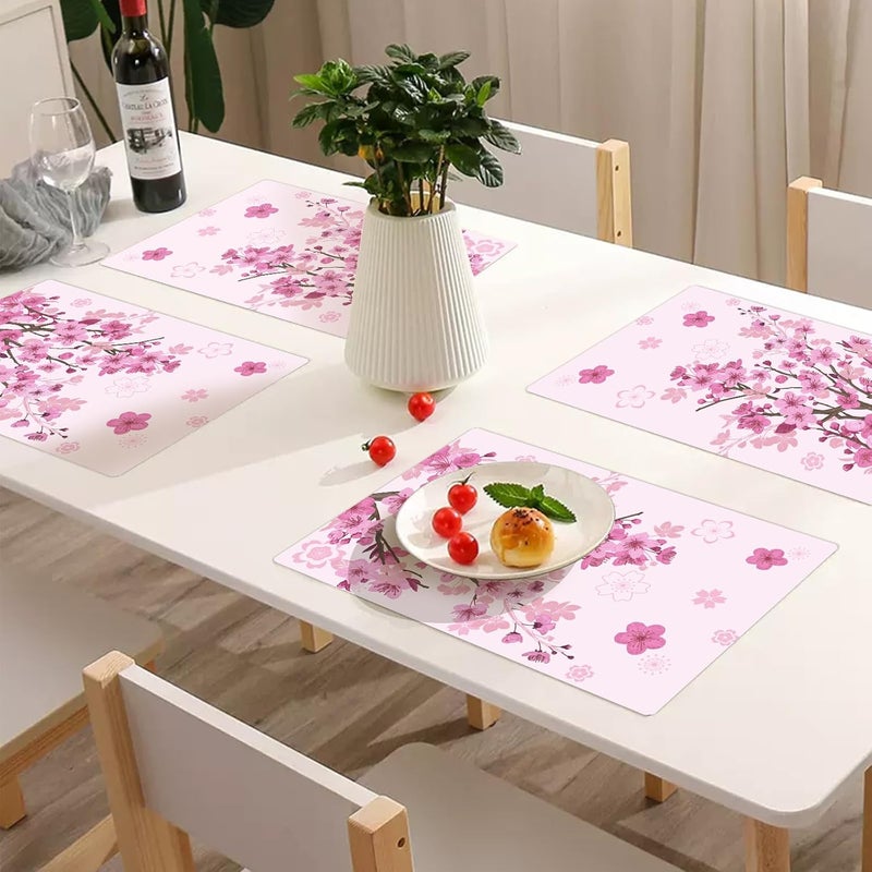 WRAPAHOLIC 50 Sheets Sakura Floral Paper Place Mats  11 x 17 Inch Disposable Placemat Cherry Blossom Decorative Paper Table Mats for Dinner Table Setting Party Supplies - Image 5