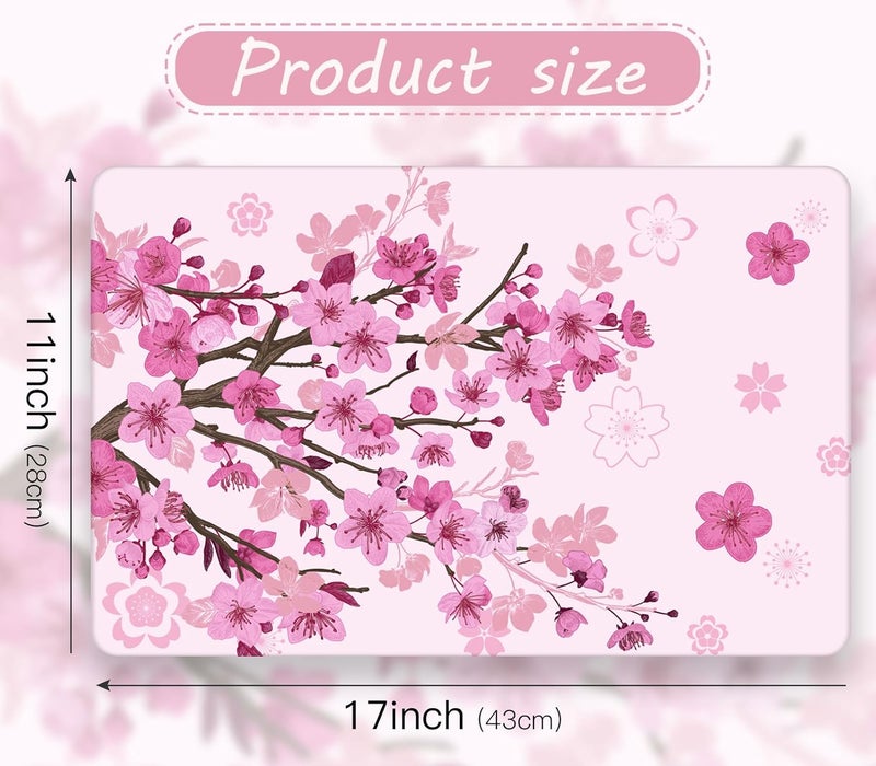 WRAPAHOLIC 50 Sheets Sakura Floral Paper Place Mats  11 x 17 Inch Disposable Placemat Cherry Blossom Decorative Paper Table Mats for Dinner Table Setting Party Supplies - Image 2