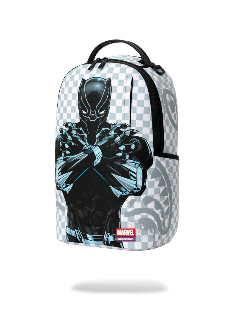 SPRAYGROUND MARVEL BLACK PANTHER WAKANDA FOREVER ON WHITE CHECK DLXSV BACKPACK - Image 5