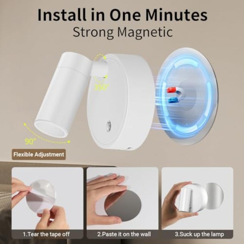 Wireless Spot lights Indoor: Rechargeable Dimmable with Remote and Timer - 360° Rotatable Indoor Lights for Artwork Plants and Wall Light - Image 4