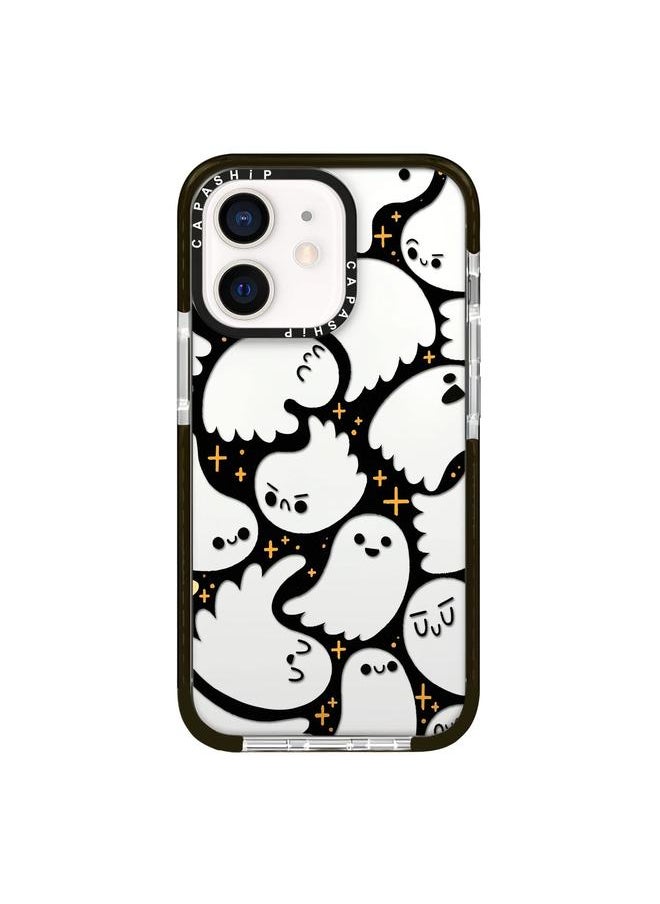 erorex - For iPhone 12 Simple Illustration Pattern Full Coverage Phone Case(Ghost B) - Image 1