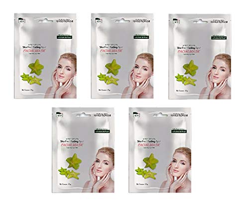 Mond'sub MONDSUB Star Fruit Beauty Skin Care Face Sheet Facial Masks with Natural Extract Improving Vigor Skin 25gm each for Women and Men Pack of 5 - Image 1