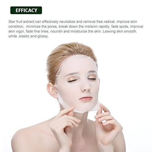 Mond'sub MONDSUB Star Fruit Beauty Skin Care Face Sheet Facial Masks with Natural Extract Improving Vigor Skin 25gm each for Women and Men Pack of 5 - Image 5