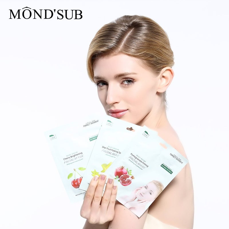 Mond'sub MONDSUB Star Fruit Beauty Skin Care Face Sheet Facial Masks with Natural Extract Improving Vigor Skin 25gm each for Women and Men Pack of 5 - Image 4