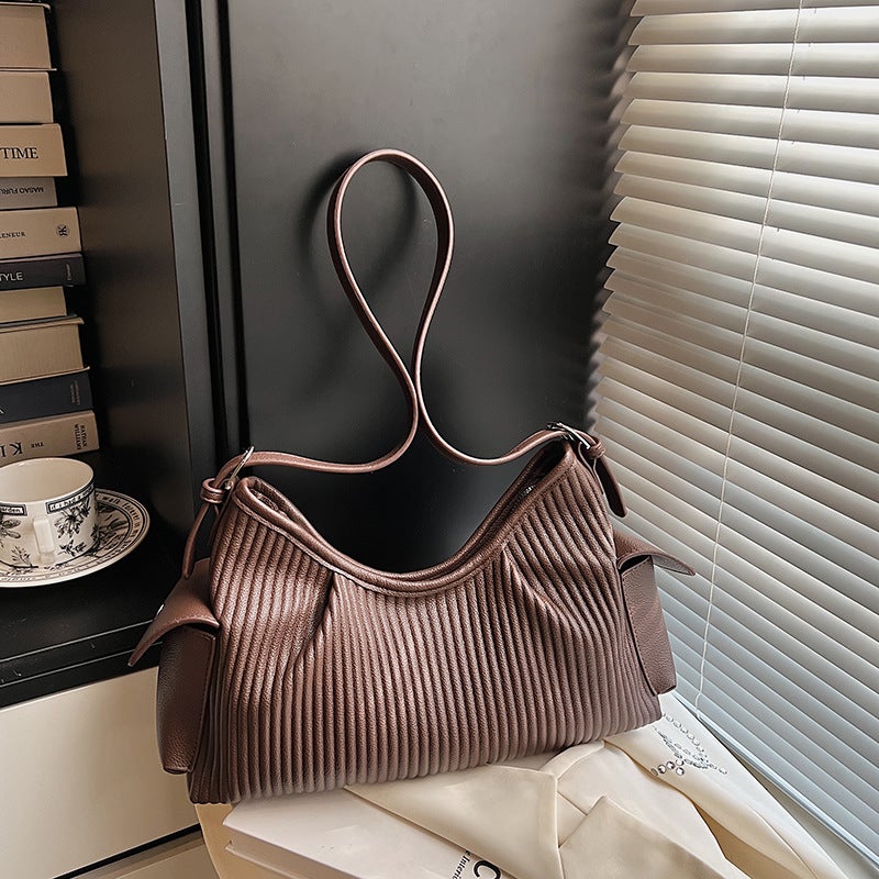 Women's Casual Striped Shoulder Bag - Image 2