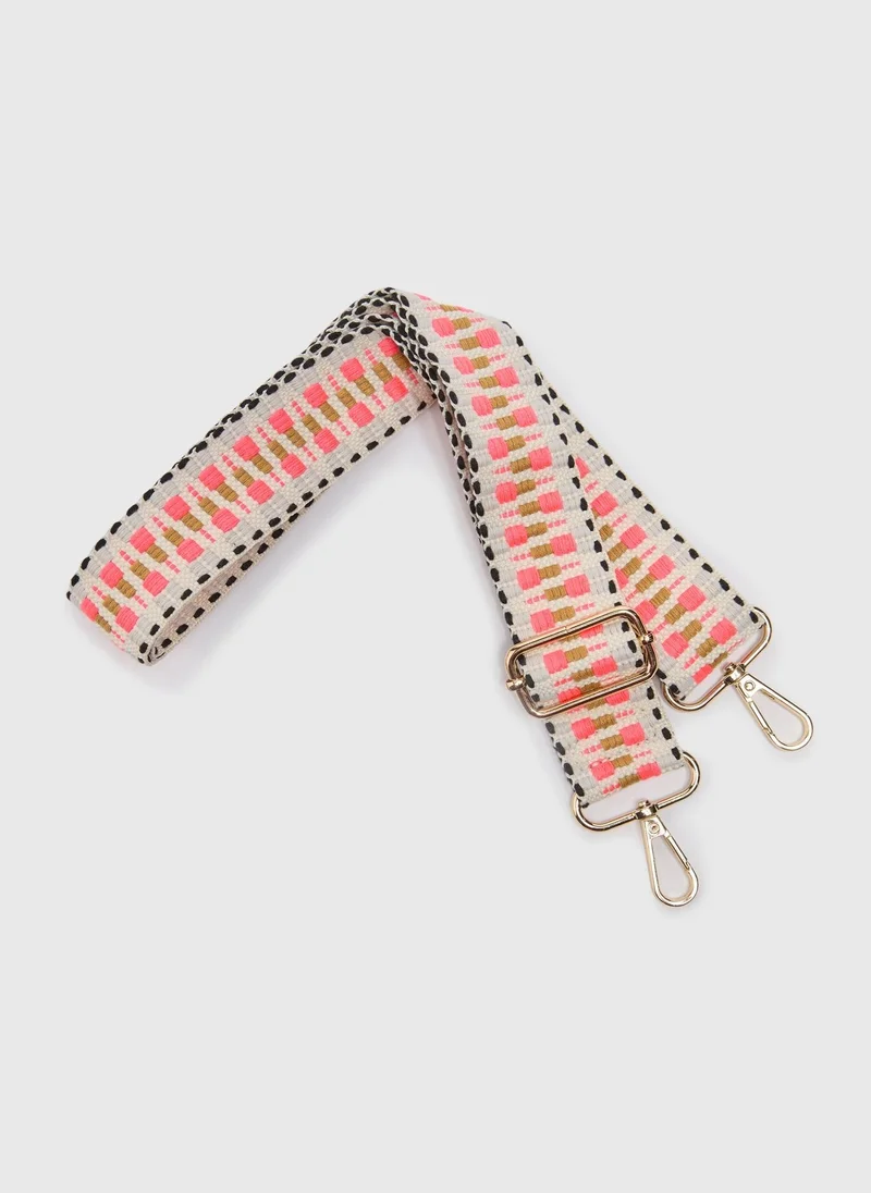 Matalan Bright Pink Patterned Bag Strap