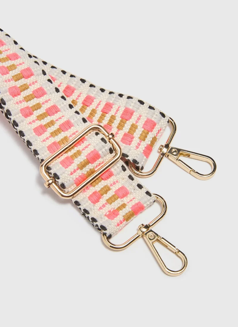Matalan Bright Pink Patterned Bag Strap