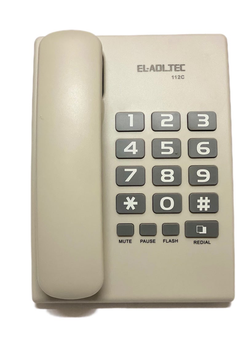 EL-Adl.Tec EL-ADLTECH 112C Corded Heavy Duty Telephone with Dial Tone Last Number Redial Flash Function Pause Function and Mute Function  - Image 2