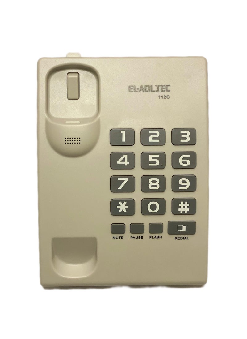 EL-Adl.Tec EL-ADLTECH 112C Corded Heavy Duty Telephone with Dial Tone Last Number Redial Flash Function Pause Function and Mute Function  - Image 3