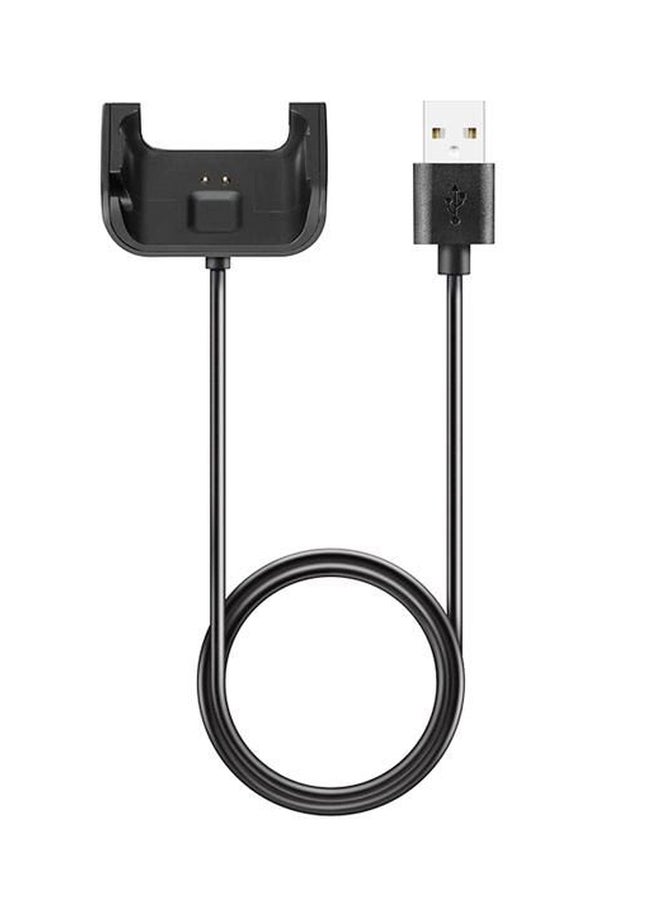 كابل شحن USB مع قاعدة للشحن لهاتف شاومي هوامي أمايزفت أسود - Image 1