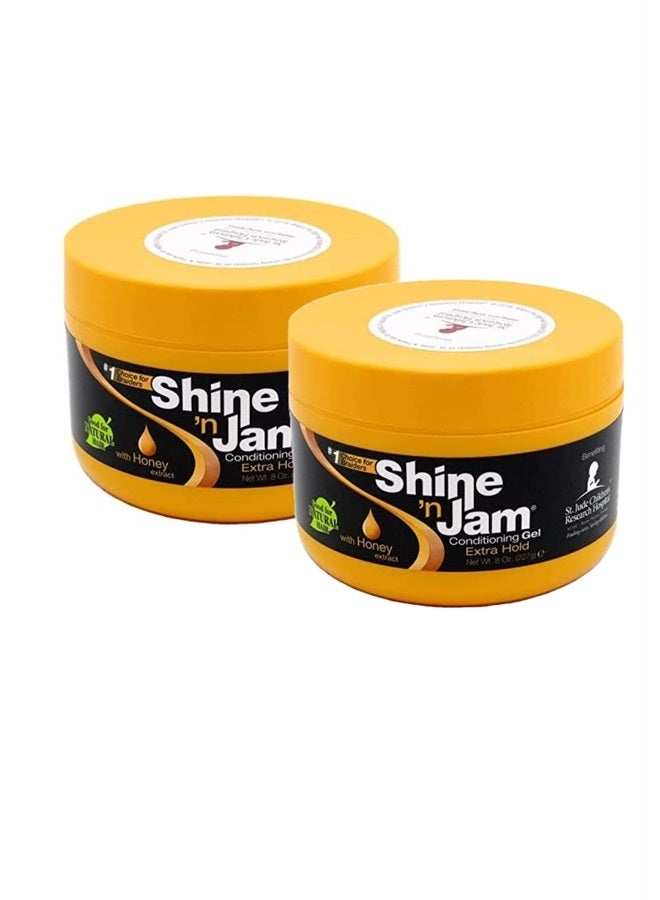 Shine 'n Jam Shine-N-Jam Shine N Jam Conditioning Gel Extra Hold 8 Ounce (Pack Of 2) - Image 2