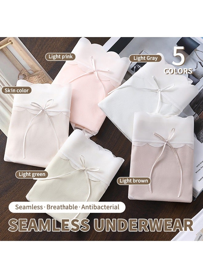 Seamless Briefs for All-Day Comfort, 5-Pack Breathable Underwear for Women with Antimicrobial Fabric, Cool Ice Silk Material, Great for Hot Climates or Sensitive Skin  - Image 2