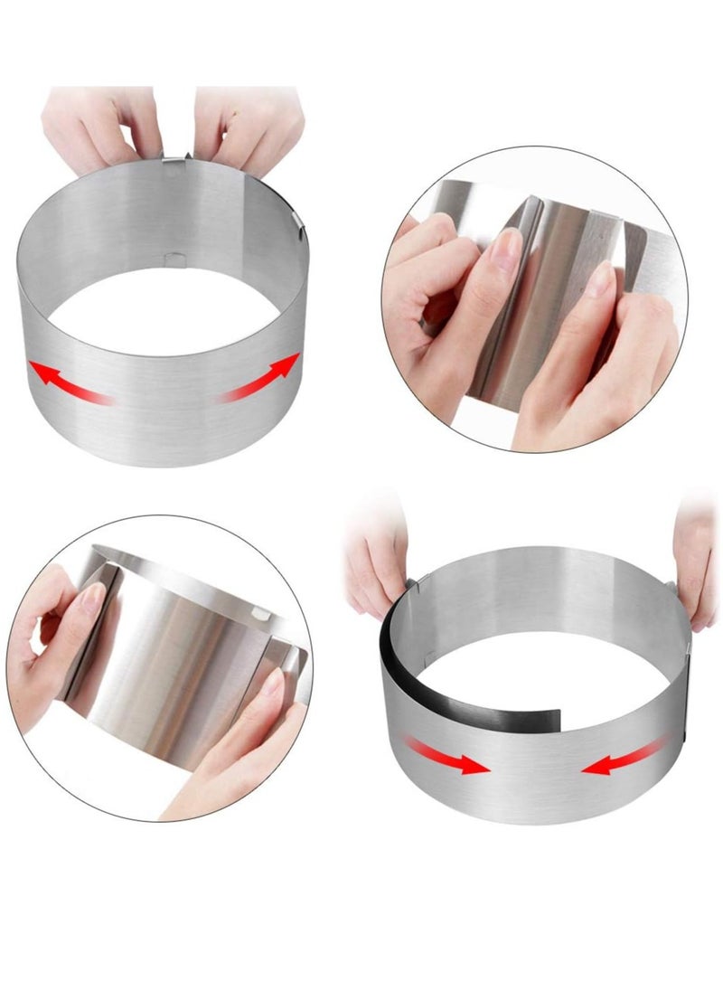 Bukela Cake Ring, 6 to12 Inch Adjustable Stainless Steel Round Cake Mousse Mould Ring, Bakeware Tools Cake Baking Mold  - Image 5