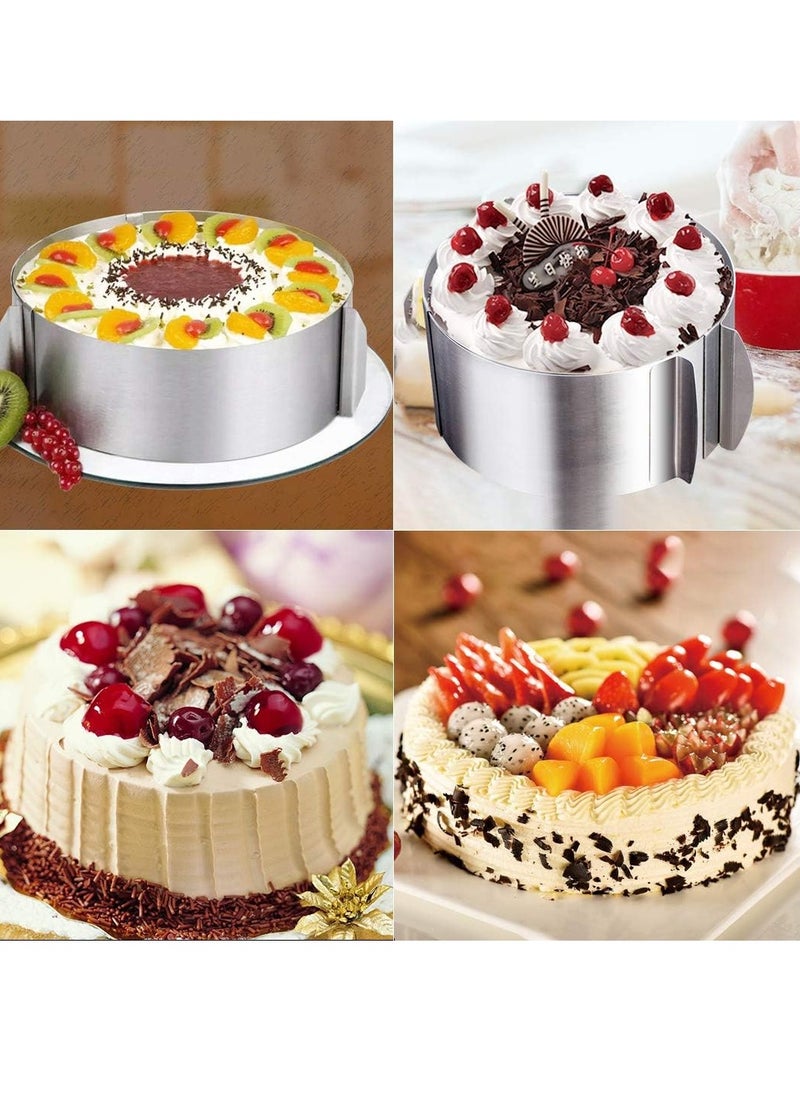 Bukela Cake Ring, 6 to12 Inch Adjustable Stainless Steel Round Cake Mousse Mould Ring, Bakeware Tools Cake Baking Mold  - Image 4