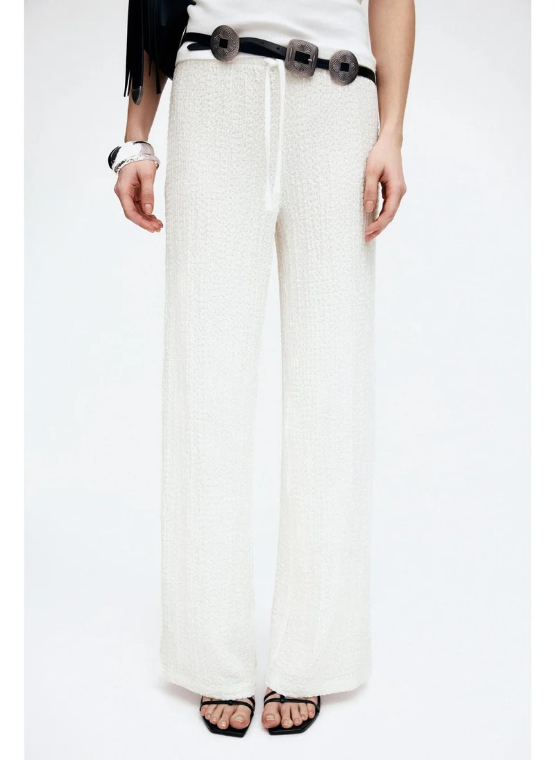 اتش اند ام Crinkled drawstring trousers