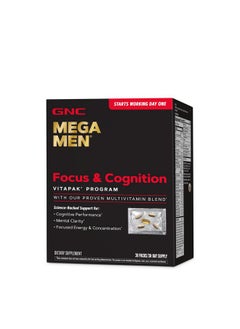 GNC Mega Men Focus & Cognition Vitapak Program | 30 Servings