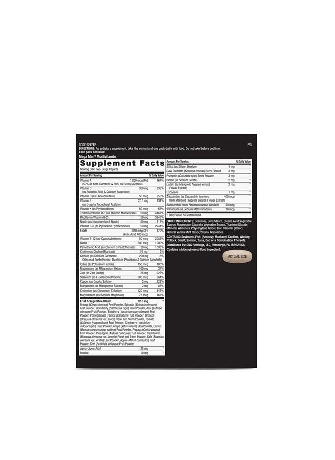 GNC - GNC Mega Men Focus & Cognition Vitapak Program | 30 Servings - Image 1