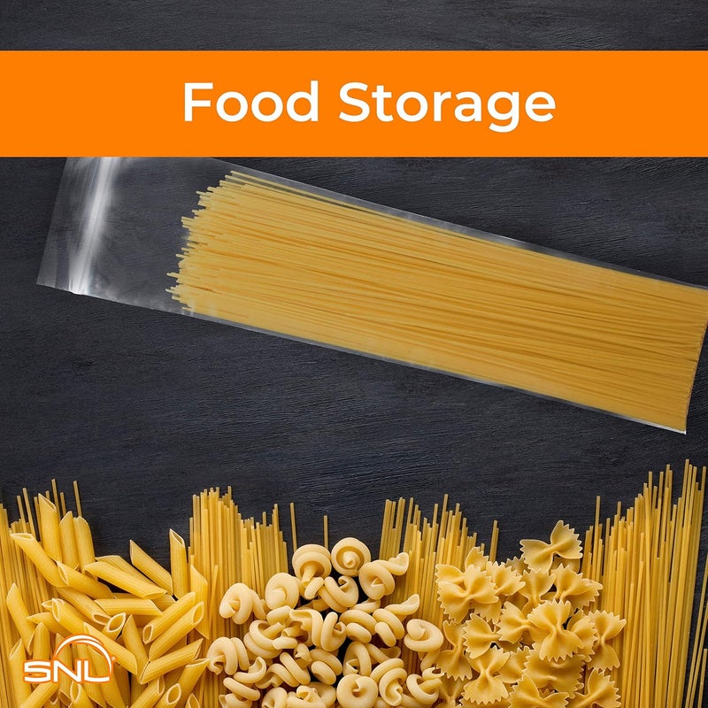 SNL Quality Zipper Lock Reclosable Clear Disposable Plastic Bags, Strong | 3" X 12" - 2 MIL - 100 Bags - Image 4