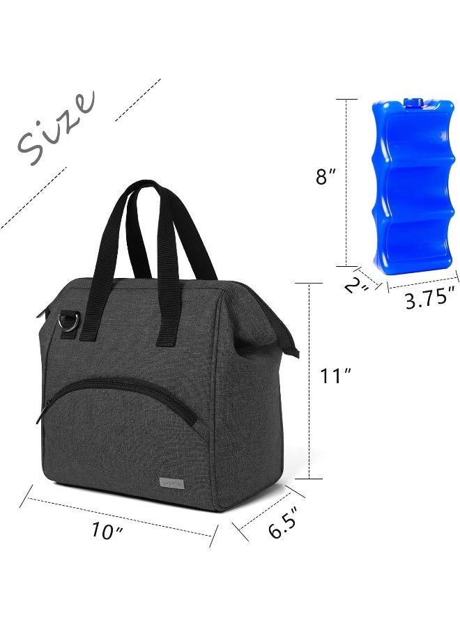 LUXJA حقيبة تبريد حليب الثدي LUXJA مع حزمة ثلج (تتسع لـ 6 زجاجات، حتى 9 أونصات) - Image 4
